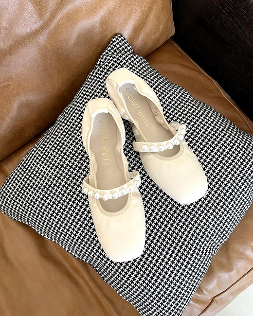 【大促，不退不换】 SW家 温柔好穿平底芭蕾舞鞋 珍珠扣袢平底鞋 2色 BZ1099 商品图5