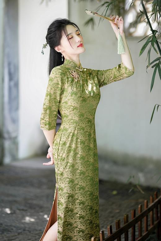 清新民国风，少女新款秋季改良版复古旗袍连衣裙GSJ-3379 商品图4