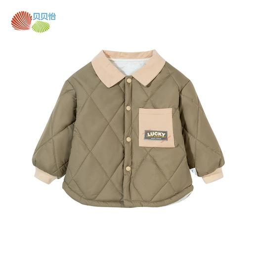 贝贝怡童装秋冬新款男童夹棉外套儿童帅气夹克时尚开衫棉服ZB4CS004 商品图6