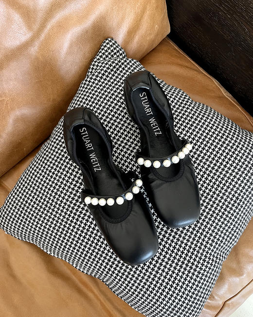 【大促，不退不换】 SW家 温柔好穿平底芭蕾舞鞋 珍珠扣袢平底鞋 2色 BZ1099 商品图6