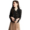 娜璐多 气质小香风亮丝外套女娜璐多秋冬新款双排扣粗花呢上衣名媛范百搭 商品缩略图4