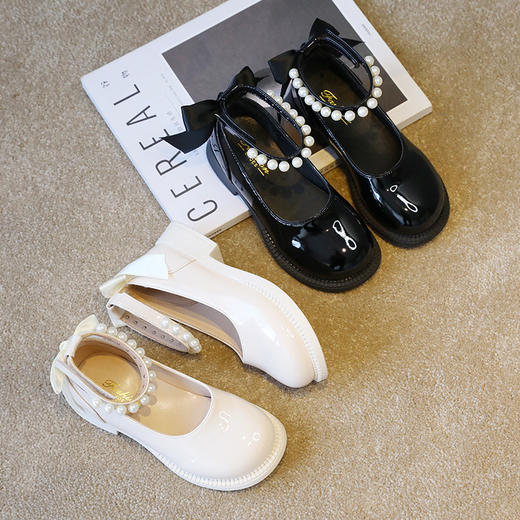 「两色可选！法式优雅风」小虎星2023春秋新款儿童单鞋 女童黑色小皮鞋玛丽珍软底女孩公主鞋童装 商品图1