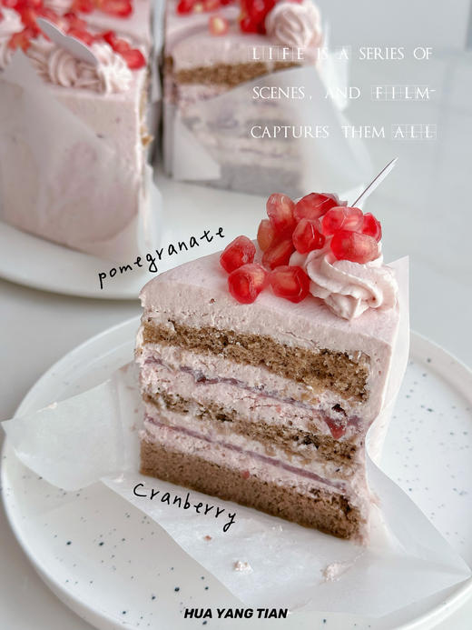 甜品 石榴蔓越莓奶油切块（建议自提，配送易倒） 商品图1