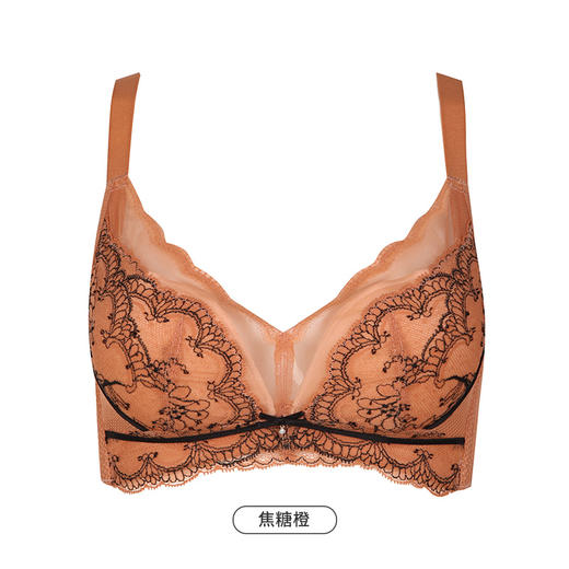 都市丽人舒软挺塑B杯适穿列维斯花边蕾丝调整型文胸中厚款3/4杯塑身文胸无钢圈内衣四排扣LJ34M6 商品图4