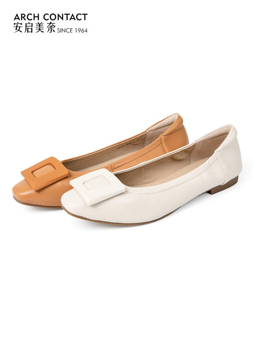ARCHCONTACT安启美奈春款方扣平底单鞋52815 商品图4