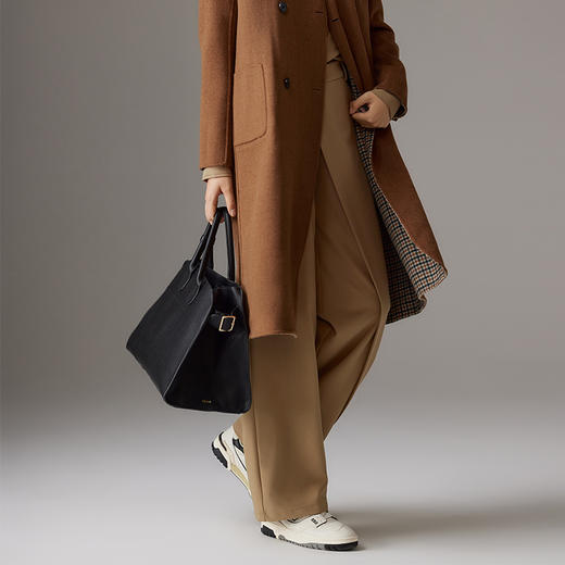 IN AND ON 西装阔腿裤女2023秋季新款设计感斜门襟直筒裤百搭裤子53445 商品图4