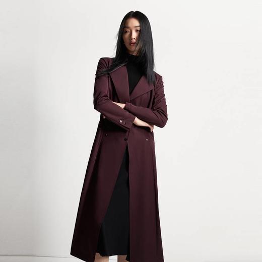 奈蔻风衣暗紫红色 商品图2