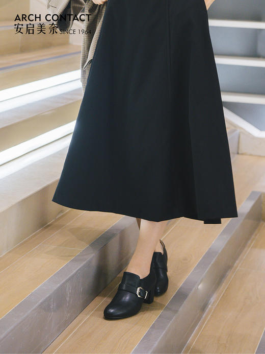 ARCHCONTACT安启美奈粗跟复古气质妈妈鞋52843 商品图1