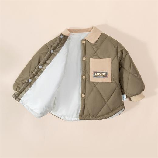 贝贝怡童装秋冬新款男童夹棉外套儿童帅气夹克时尚开衫棉服ZB4CS004 商品图5