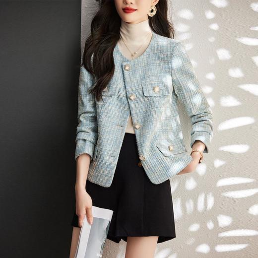 娜璐多 高级感名媛轻奢上衣女娜璐多2022秋冬新款法式小香风外套女粗花呢 商品图3