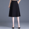 MYX-JYM-1228-L秋款中长款简约修身时尚A字裙松紧腰气质半身裙通勤高腰裙 商品缩略图0