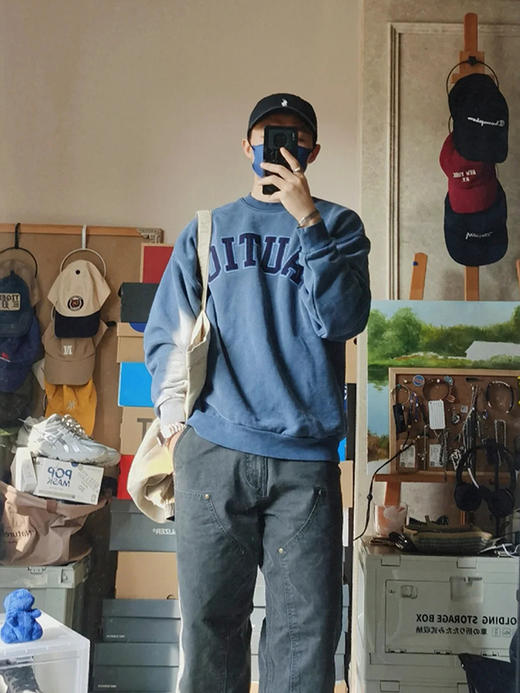 帆船 秋冬简约 400克重 水洗休闲宽松圆领卫衣男女款 NT-2678 商品图6