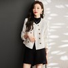 娜璐多 气质小香风亮丝外套女娜璐多秋冬新款双排扣粗花呢上衣名媛范百搭 商品缩略图2