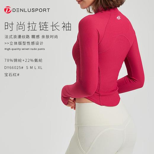 丹璐斯秋冬时尚拉链长袖DY66025#立体版型立体设计法式浪漫纹路糯感亲肤时尚 商品图3