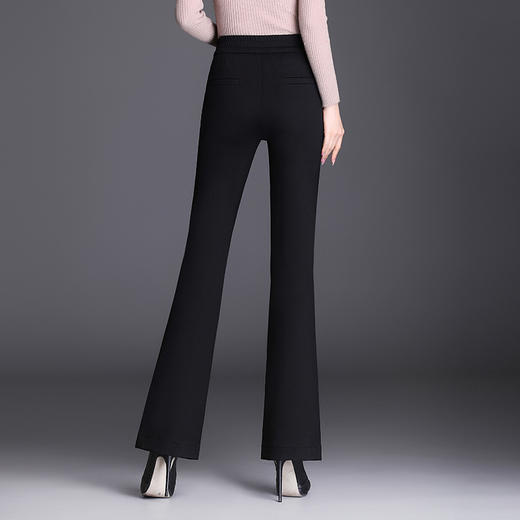 MYX-HWM-8901-Y，高腰喇叭裤女秋冬季2021新款加绒保暖棉裤休闲女装裤微喇裤长裤 商品图2