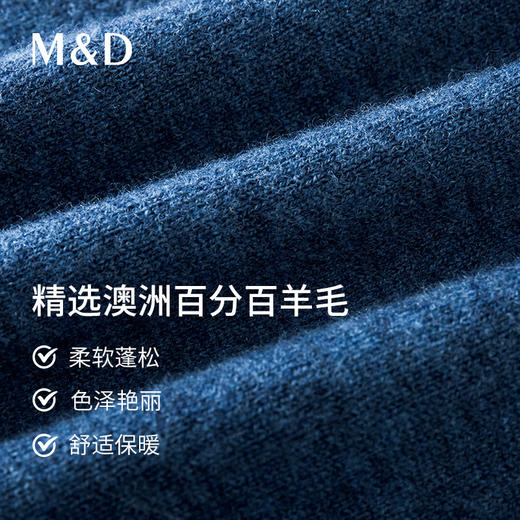 【100%羊毛】MD名盾羊毛衫男V领纯羊毛秋冬商务休闲套头针织毛衫 商品图3