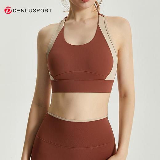秋冬季新款一体式运动文胸DY66030#时尚拼色超强承托固定一体不跑杯复合粘胶腰围贴合胸围不卷边 商品图8