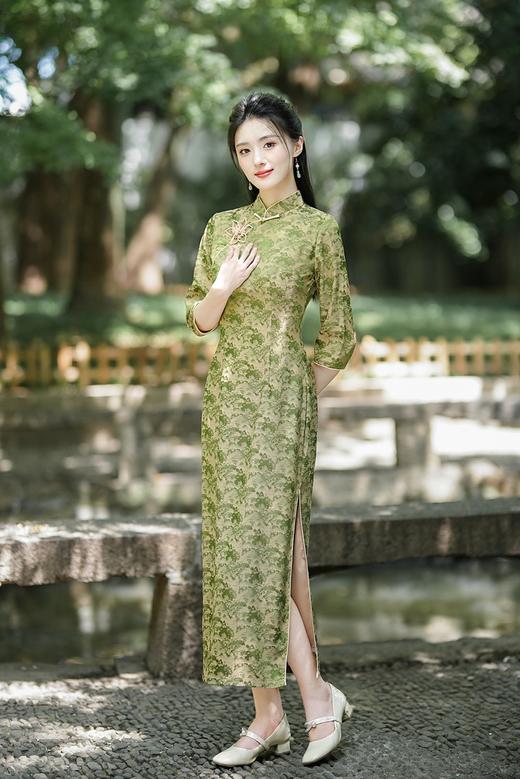 清新民国风，少女新款秋季改良版复古旗袍连衣裙GSJ-3379 商品图3