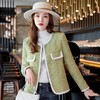 娜璐多 法式设计感小香风外套女2023秋季新款气质名媛编织粗花呢格子外套 商品缩略图0