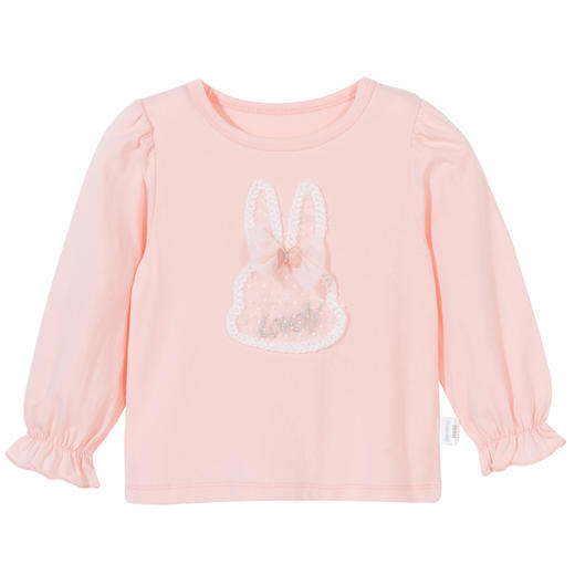 贝贝怡童装春秋款女童甜美可爱长袖T恤宝宝卡通兔子上衣秋装ZB3CS008 商品图9