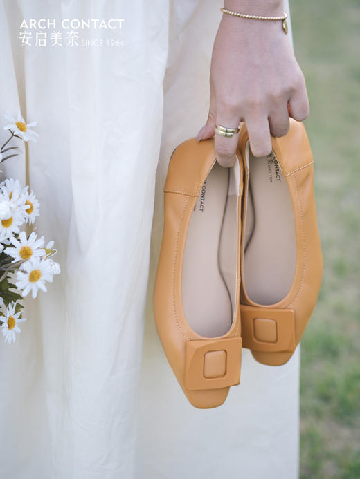 ARCHCONTACT安启美奈春款方扣平底单鞋52815 商品图2