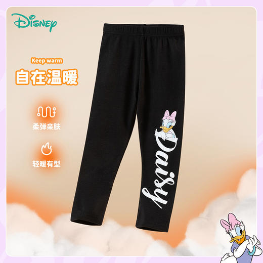 迪士尼童装女童黛丝印花打底裤中大童外穿长裤女宝宝弹性保暖裤子233K1367 商品图1