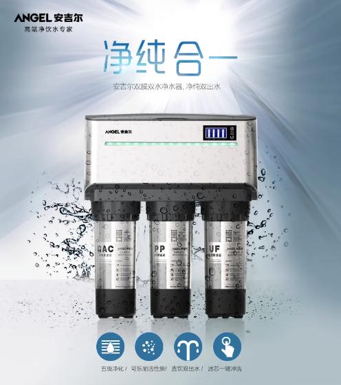 安吉尔净水器家用厨下式反渗透双出水过滤器净水机 J1205-ROB8 b 商品图0