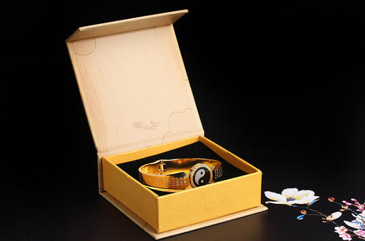 金光钛钢手镯，钛钢真空电镀 商品图2