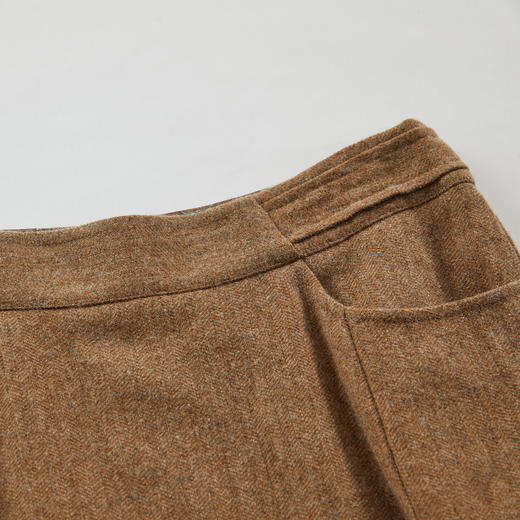 谜底长款半身裙伞裙女2023冬季新品复古文艺A型呢子半裙234MB1491 商品图3