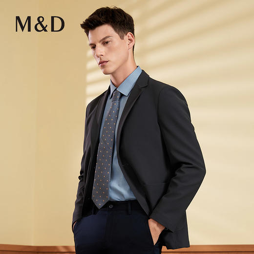 【三防面料】MD名盾单西商务西装外套弹力华夫格防水防污休闲西服 商品图2