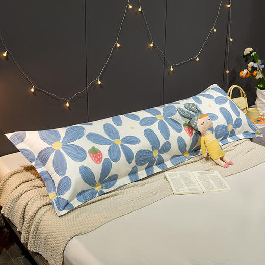 自然醒ins风情侣双人长枕头套纯棉家用加长枕套单个枕芯内胆套1.8JY 商品图0