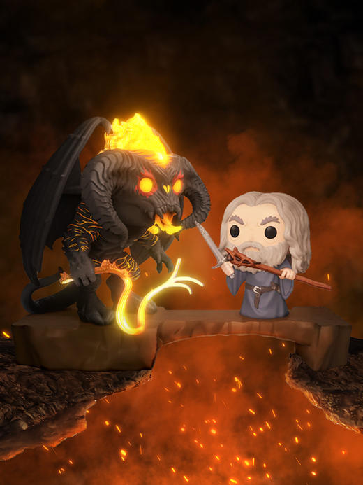 Funko POP Moments Gandalf vs Balrog 电影指环王甘道夫vs炎魔手办摆件 商品图1