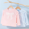 贝贝怡童装春秋款女童纯棉长袖上衣甜美蝴蝶结T恤宝宝洋气秋装ZB3CS003
 商品缩略图0
