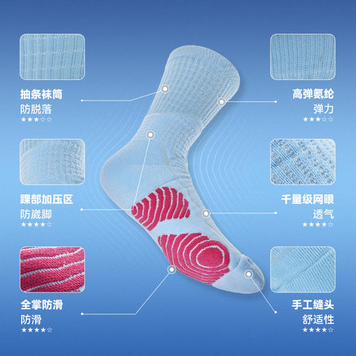 有志者UZIS高帮篮球袜男防滑透气精英袜专业实战运动训练袜子凌风 商品图2