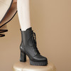 英伦风女款，高跟粗跟短靴SMQ-6311 商品缩略图3