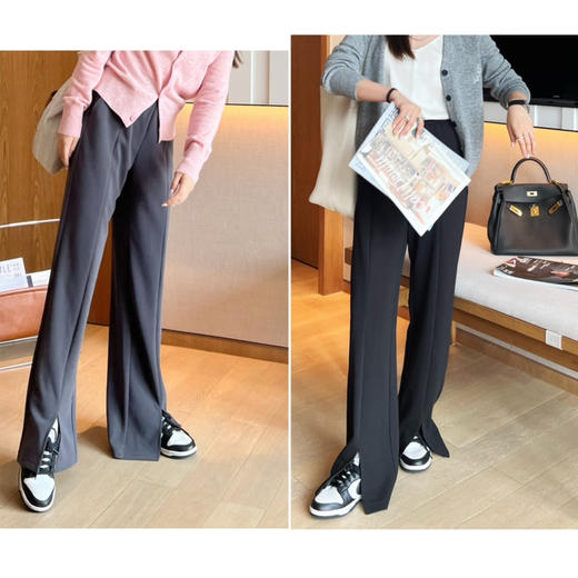  2309304   时髦开叉 直筒裤 商品图0