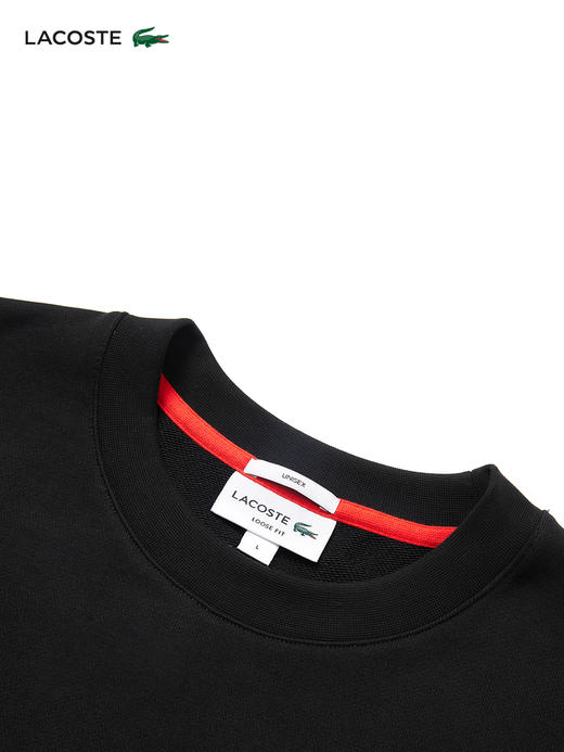 【海南专供价】Lacoste法国鳄鱼情侣款新款简约时尚印花圆领卫衣SH7370-98 商品图1