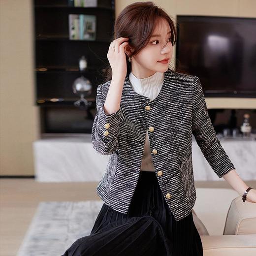 娜璐多 小香风洋气女士短外套2023新款秋季高级感小个子气质百搭名媛上衣 商品图3