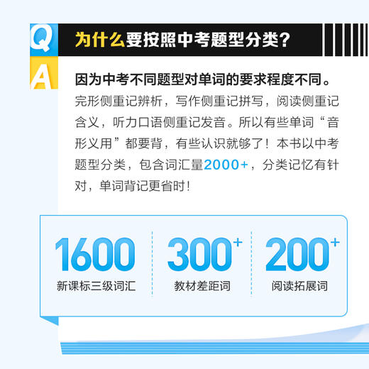 【初中英语词汇 中考题型分类速记】中考题型巧分类，单词记忆有针对，哪里薄弱用哪本，应试提分超有效！ 商品图1