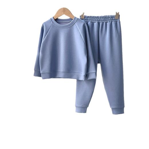 【简约大方，时尚百搭】爆款新品！儿童空气层套装睡衣，让宝宝舒适度upup！休闲长袖家居服套装，时尚圆领秋衣秋裤，让宝宝的睡眠更加舒适温暖！ 商品图4