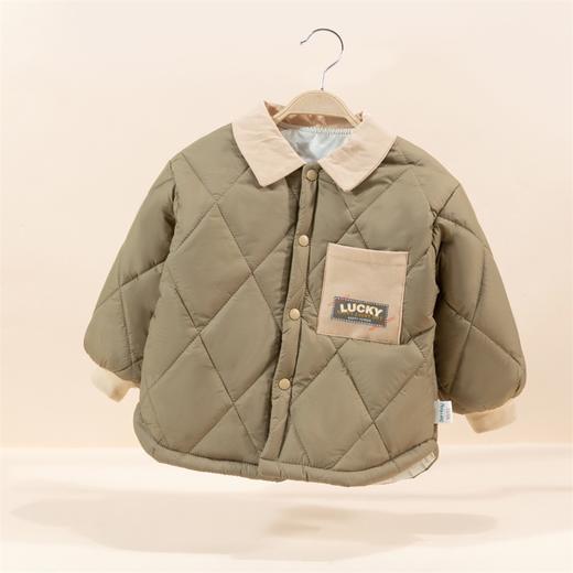 贝贝怡童装秋冬新款男童夹棉外套儿童帅气夹克时尚开衫棉服ZB4CS004 商品图3