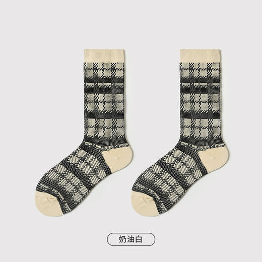 都市丽人时尚系列精梳棉袜子中筒袜中厚款女士常规袜LC3EB9 商品图3