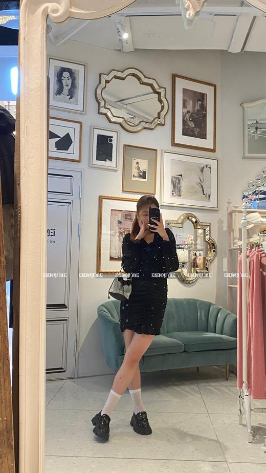 【门店同款】秋季烫钻包臂修身连衣裙 154099496 商品图3