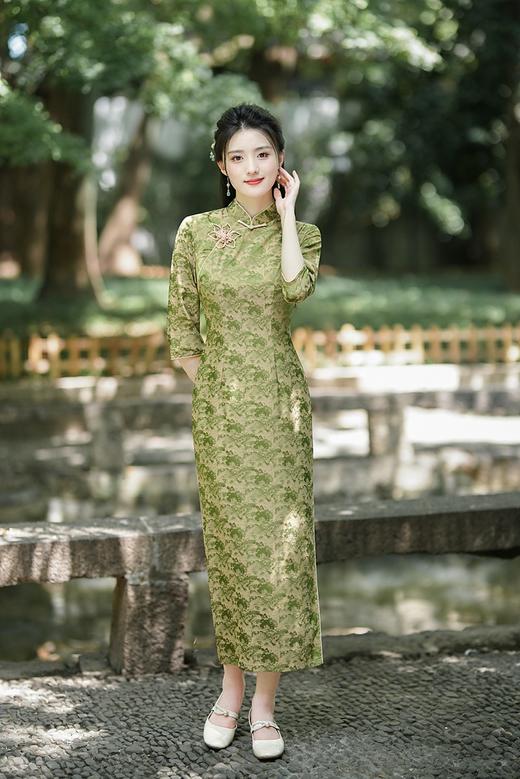 清新民国风，少女新款秋季改良版复古旗袍连衣裙GSJ-3379 商品图2