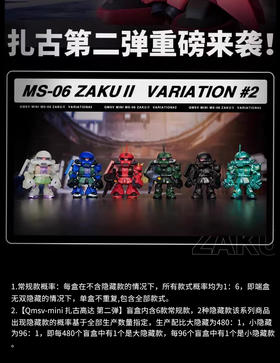 Qmsv-mini 扎古高达 第二弹 8只/盒 盲盒