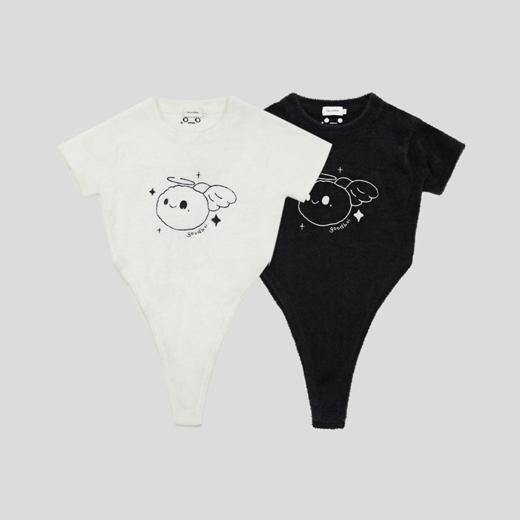 GOODBAI GOODEES刺绣微笑天使图案修身连体衣 商品图1