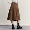 谜底长款半身裙伞裙女2023冬季新品复古文艺A型呢子半裙234MB1491 商品缩略图2