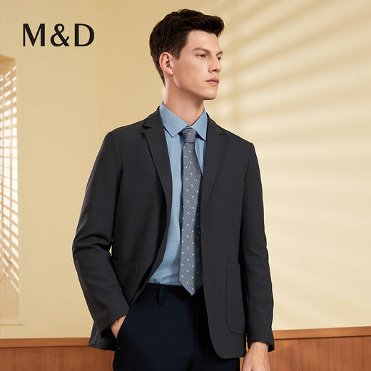 【三防面料】MD名盾单西商务西装外套弹力华夫格防水防污休闲西服 商品图4
