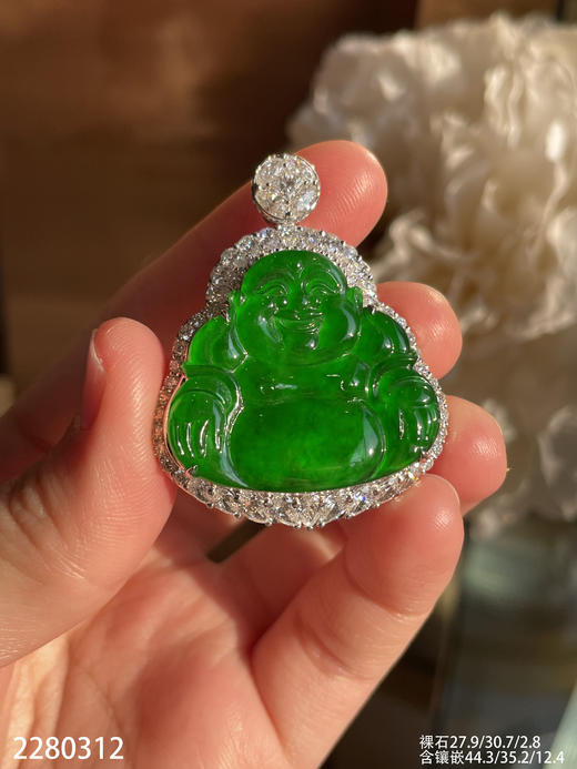 老坑帝王绿佛公吊坠【2280312】具体价格微信咨询 商品图3