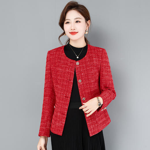 秋季女士短款小香风外套，女新款女装时尚洋气妈妈秋装上衣QB-LL89068 商品图5
